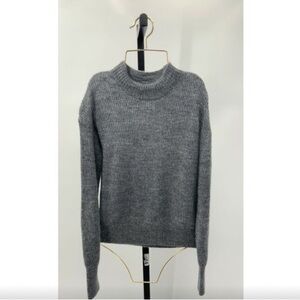 Quince Women Baby Alpaca-Wool Crew neck Sweater Charcoal XS New With Tags